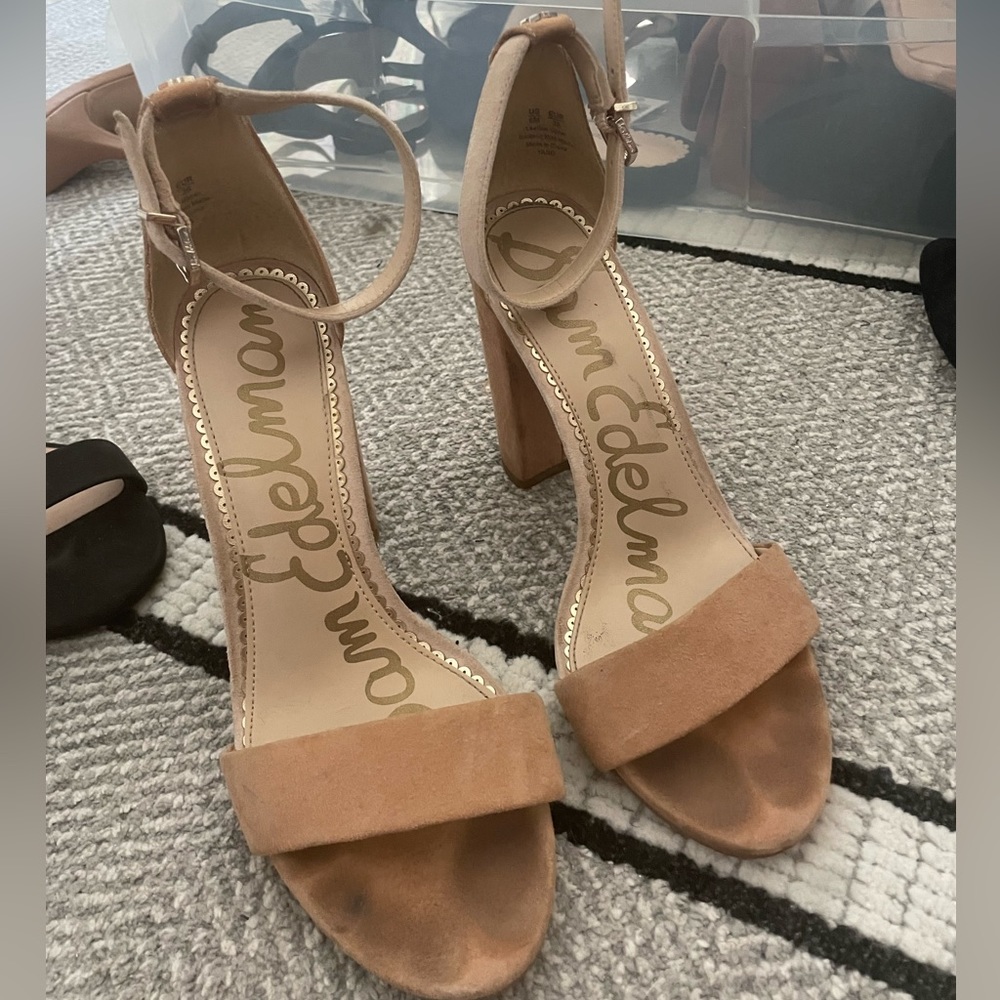 Sam Edelman nude block heel